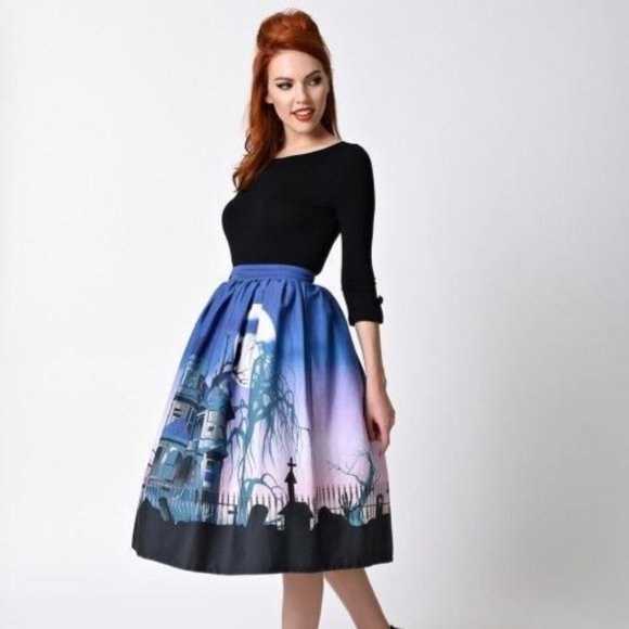 SOLD Unique Vintage Haunted Mansion Skirt - Picture 2 of 5